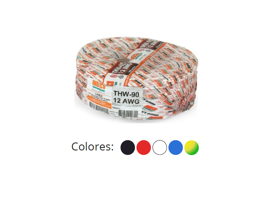 Cable THW-90 #12 INDECO