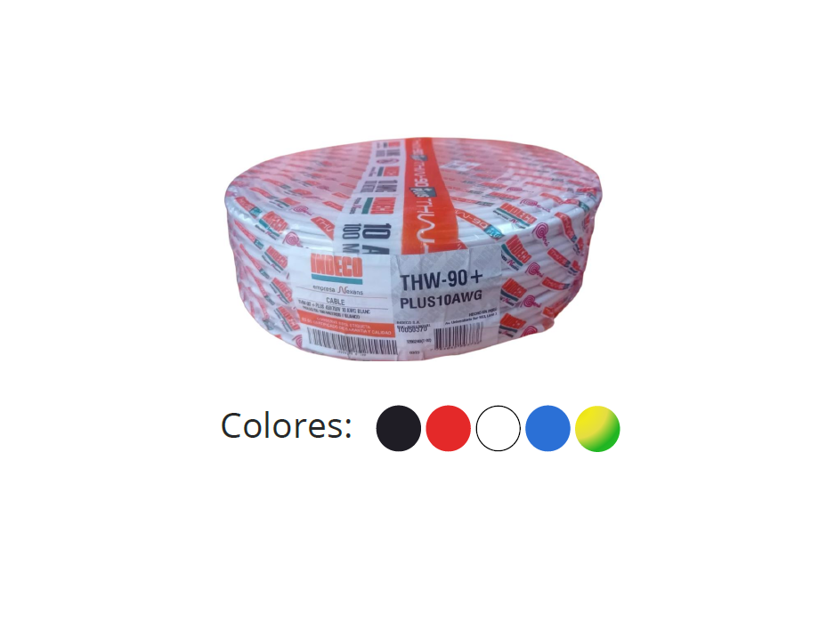 Cable THW-90 #10 INDECO