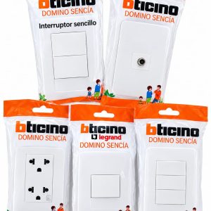 TOMACORRIENTE Y INTERRUPTORES DOMINO SENCIA BTICINO