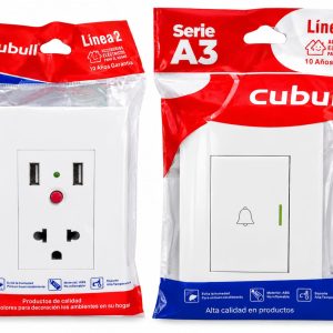 TOMACORRIENTE USB Y TIMBRE CUBULL